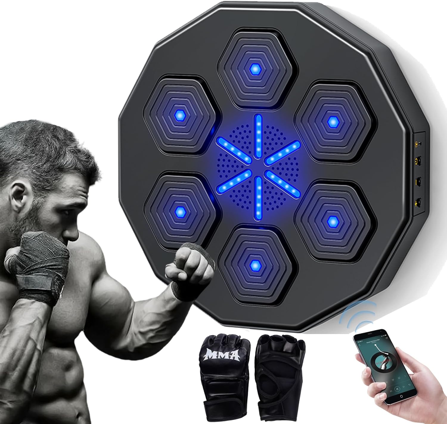 Music Boxing Machine Home Wall Mount Music Boxer, Electronic Smart Focus  Agility